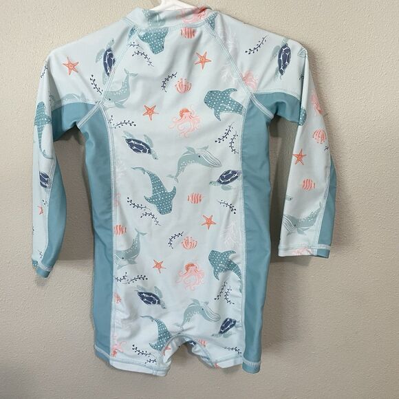 Tommy Bahama Toddler Swim Suit Rash Guard One Piece Sharks Size 24 Months 2T - Picture 6 of 8
